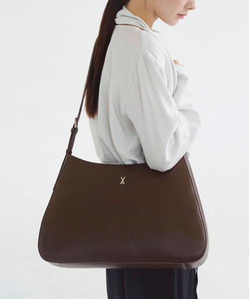 Run BELLO Hobo Bag Large Dark Brown