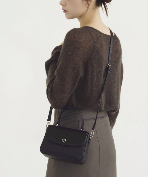 Senua Flap Mini Crossbody Bag, Black