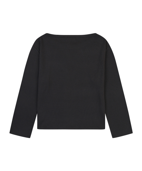OFF-SHOULDER LOOSE FIT SET [CHARCOAL]