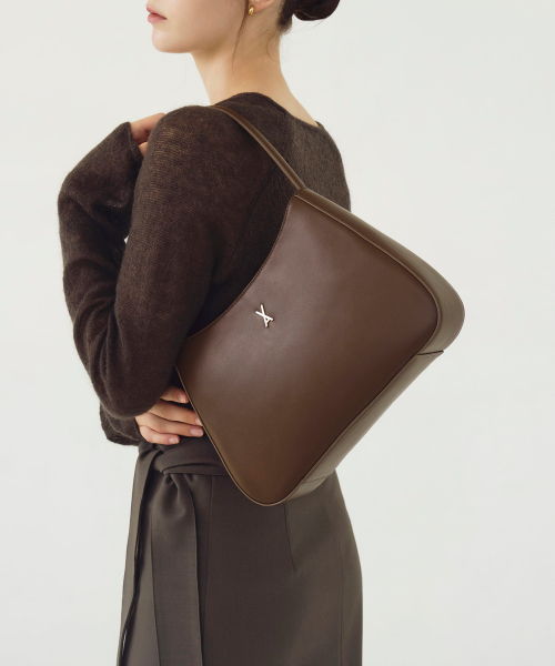 Run BELLO Hobo Bag Medium Dark Brown
