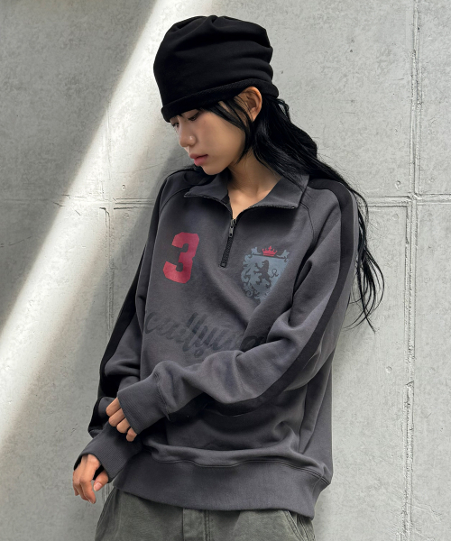 가먼트 다잉 커브드 코튼 팬츠[카키]