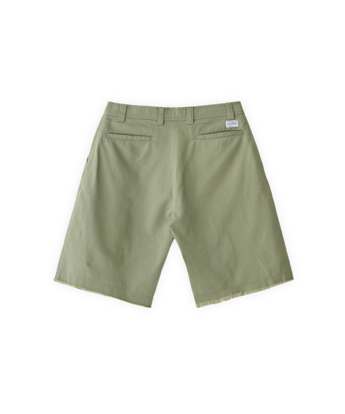 006 pleated Bermuda pants in washed sage