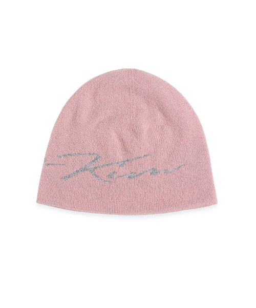 MATIN LOGO SCRIPT BEANIE IN PINK