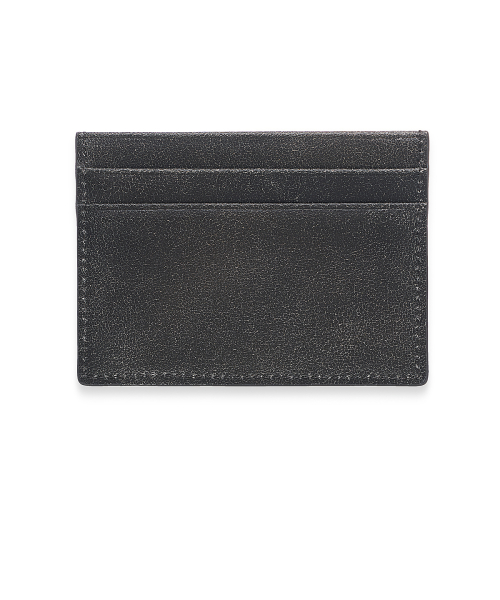 EMBOSSED LOGO CARD WALLET IN DARK BROWN