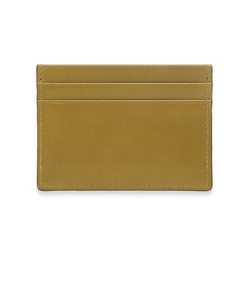 EMBOSSED LOGO CARD WALLET IN OLIVE