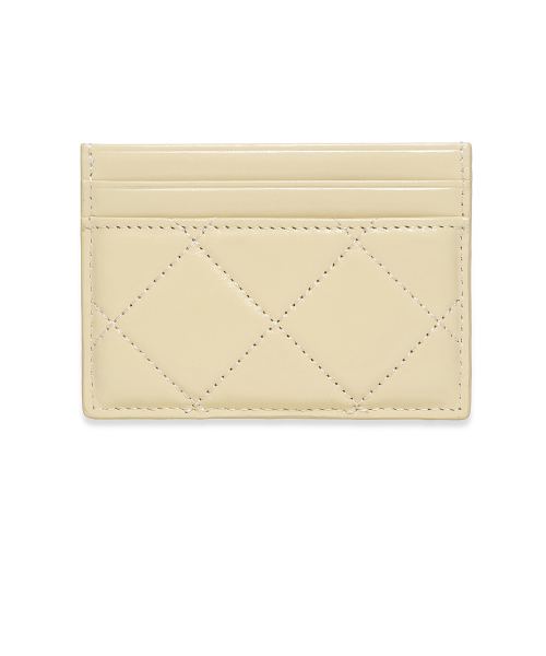 PUFF QUILT CARD WALLET IN BUTTER