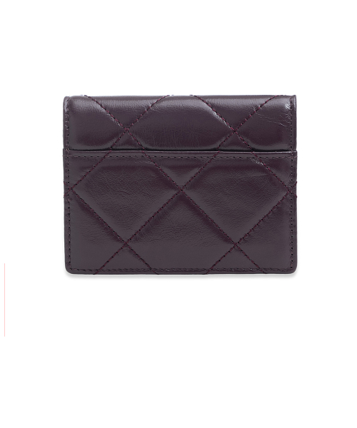 PUFF QUILT WALLET IN WINE