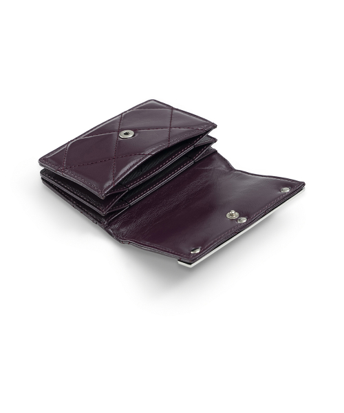 PUFF QUILT WALLET IN WINE