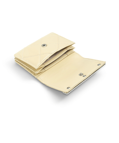 PUFF QUILT WALLET IN BUTTER