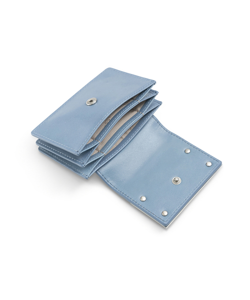 VINTAGE ACCORDION WALLET IN SMOKE BLUE