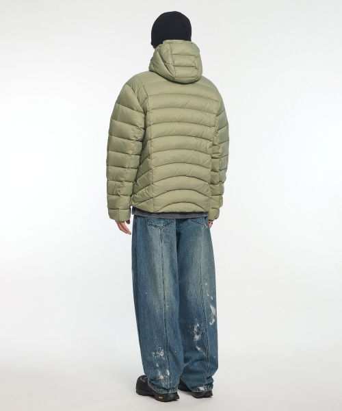 PAINT BRUSHED DENIM PANTS - WASHED BLUE