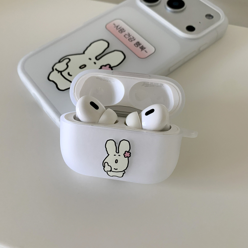 토끼 사랑 건강 행복 에어팟 버즈 케이스