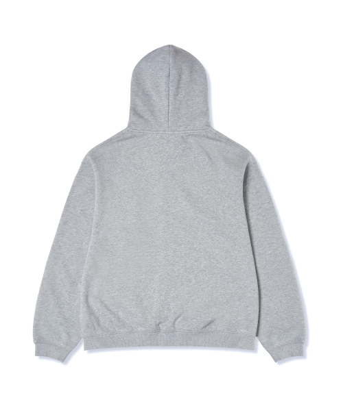 로고 벌룬핏 기모 후드 집업 Medium Grey