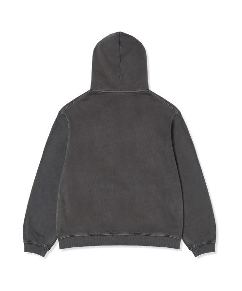 로고 벌룬핏 다잉 후드 집업 Charcoal