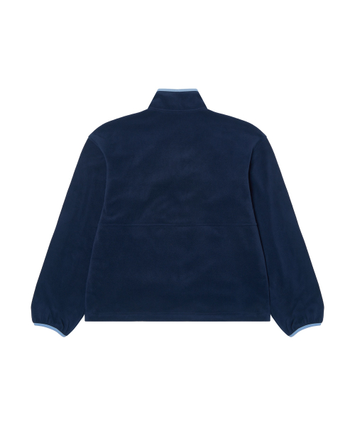 폴라텍 컬러블록 플리스 아노락 Navy