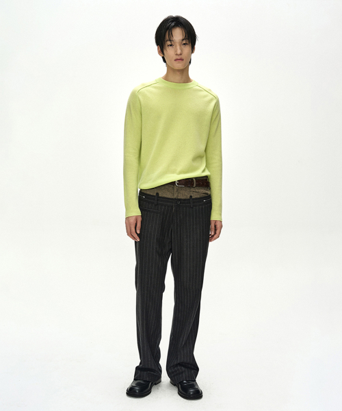 SHANE CASHMERE CREW-NECK SWEATER (LEMON)