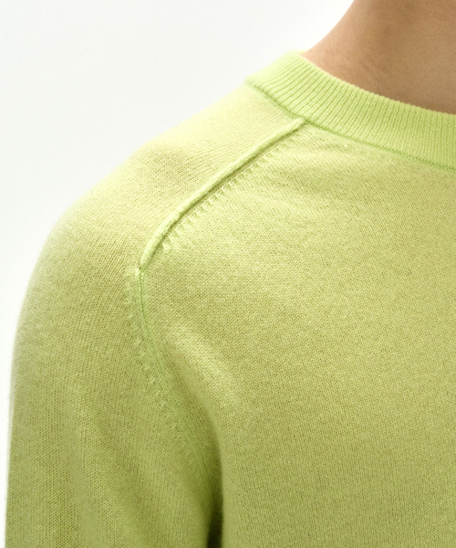 SHANE CASHMERE CREW-NECK SWEATER (LEMON)
