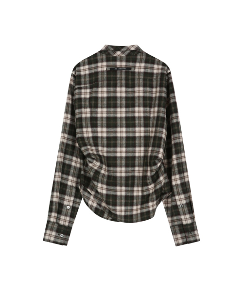 TARTAN SCARF-TIE SHIRT (GREEN)