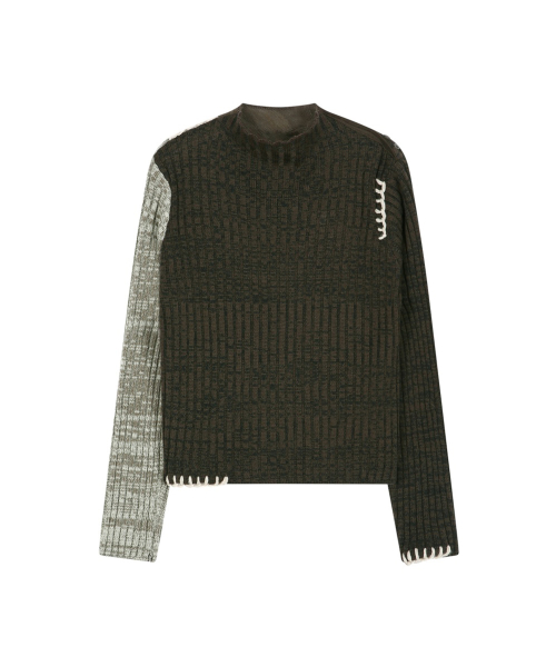 ASYMMETRIC TWIST BUTTON TOP (MULTI)