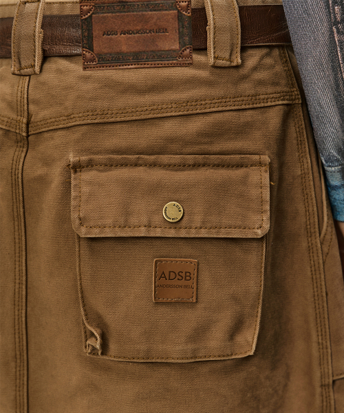 CARGO POCKET WRAP SKIRT (BROWN)