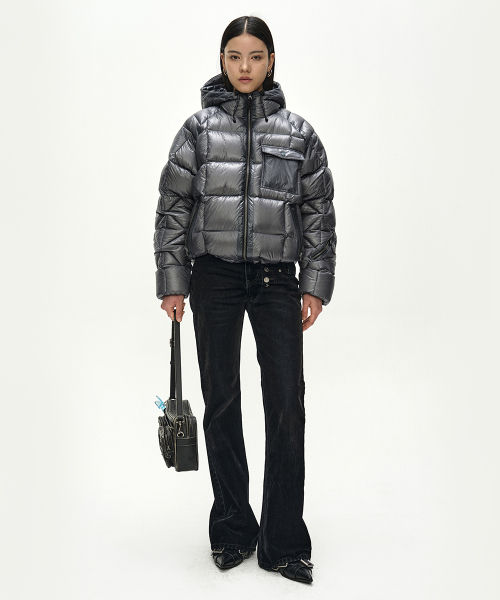 ASYMMETRIC LAYERED BOOTCUT PANTS (BLACK)