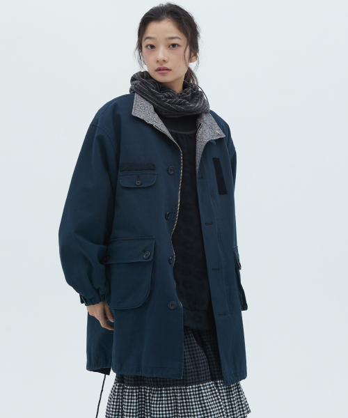 Vintage Fishtail Jacket (Navy)