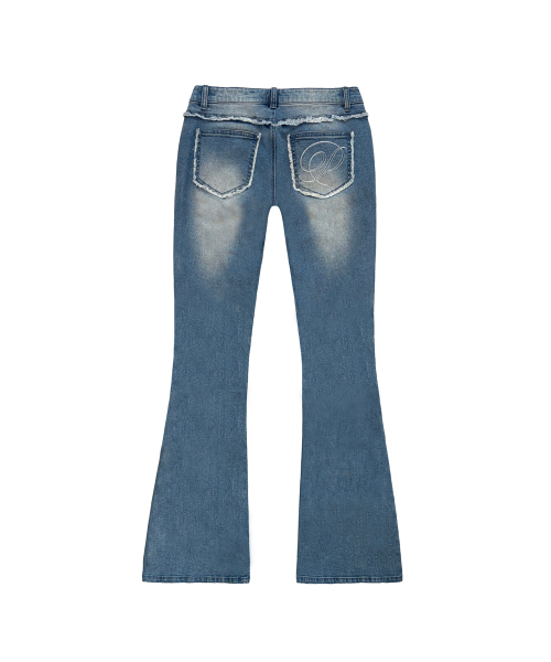 Raven Fringe Bootcut Pants_Mid Blue