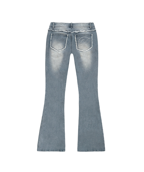 Raven Fringe Bootcut Pants_Sand Blue