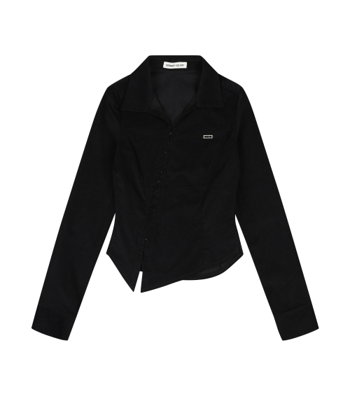 ASYMMETRIC SHIRT [BLACK]