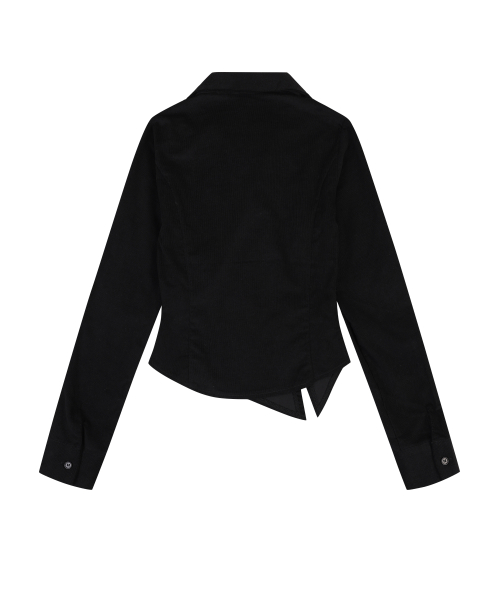 ASYMMETRIC SHIRT [BLACK]