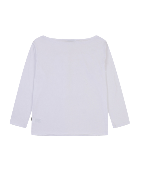 APPLIQUE LONG SLEEVE T-SHIRT [WHITE]