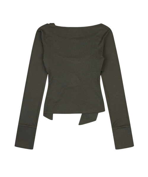 LAYERED JERSEY T-SHIRT [KHAKI]