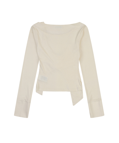 LAYERED JERSEY T-SHIRT [IVORY]