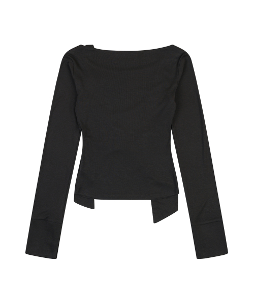 LAYERED JERSEY T-SHIRT [CHARCOAL]