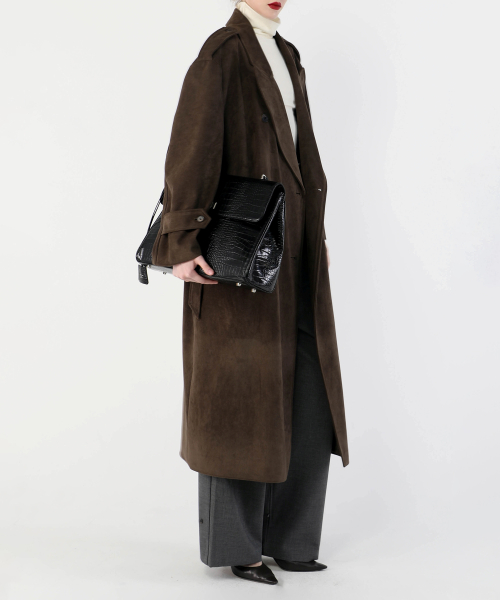 Suede Trench Coat (3color)