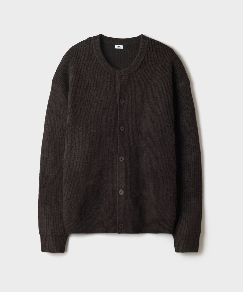 [Soft Yarn] Fuzzy Round-Neck Cardigans_SPCKG4TC01