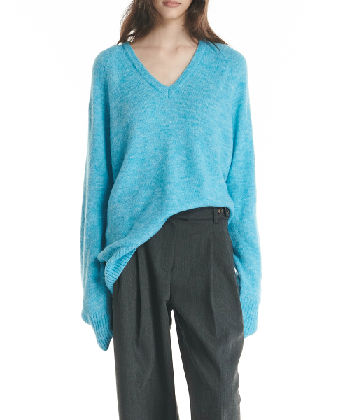 Loose V-Neck Knit (6color)