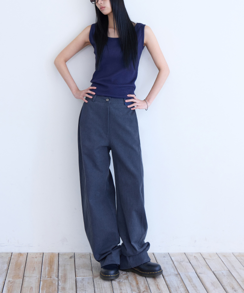 Relaxed Straight Chino Pants, NAVY