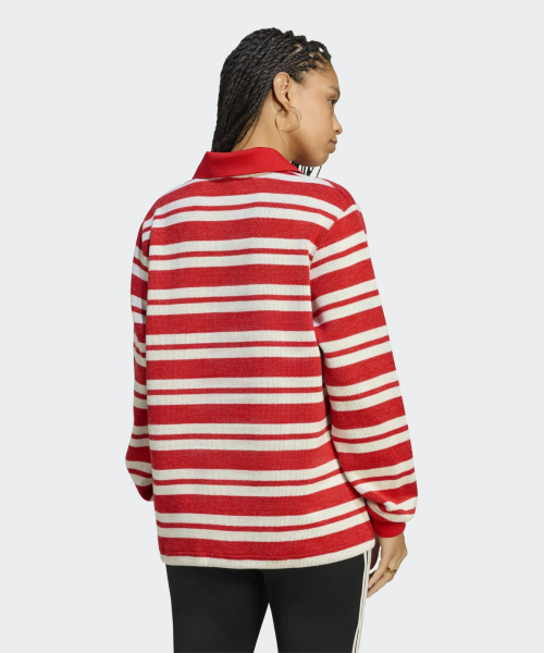 STRIPED POLO RED