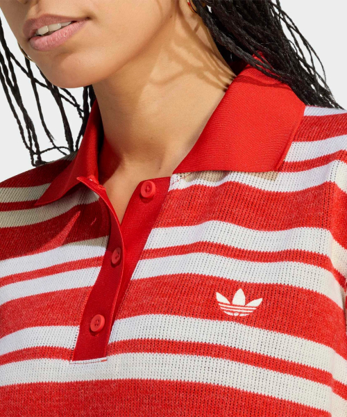 STRIPED POLO RED