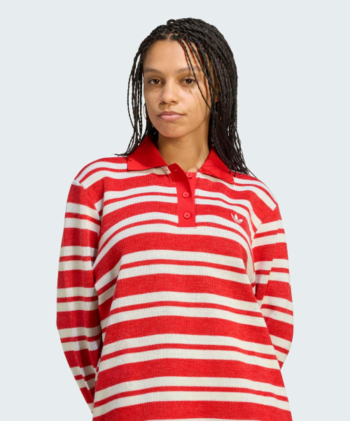 STRIPED POLO RED
