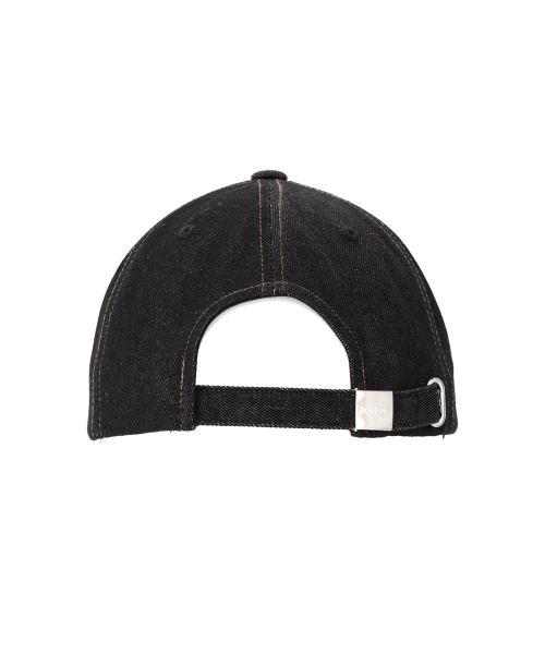 BONBOM LOGO BALL CAP-BLACK DENIM