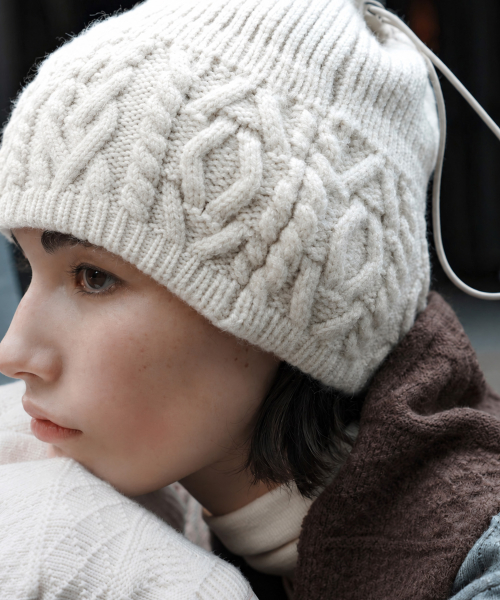 HEART CABLE BEANIE - 4 colors