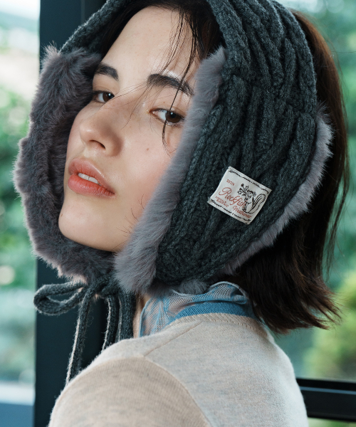 HEART CABLE EARMUFF - 4 colors