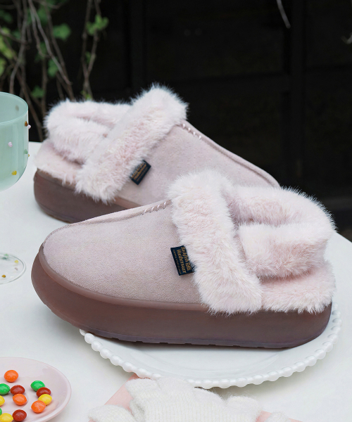 CLOUDY FUR SLINGBACKS - 7 colors