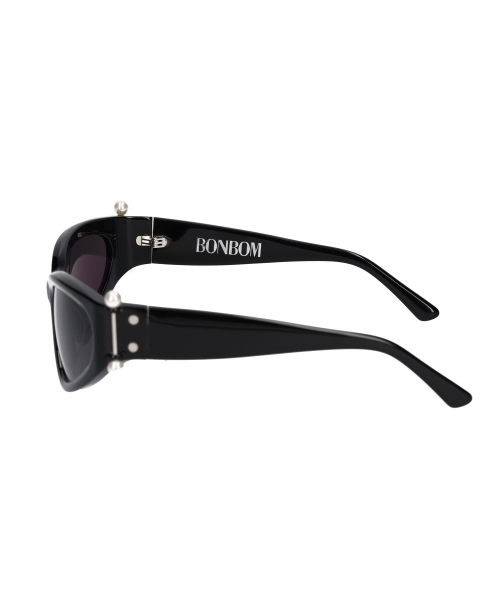 BONBOM METAL PIERCING SUNGLASSES - BLACK(PEARL)