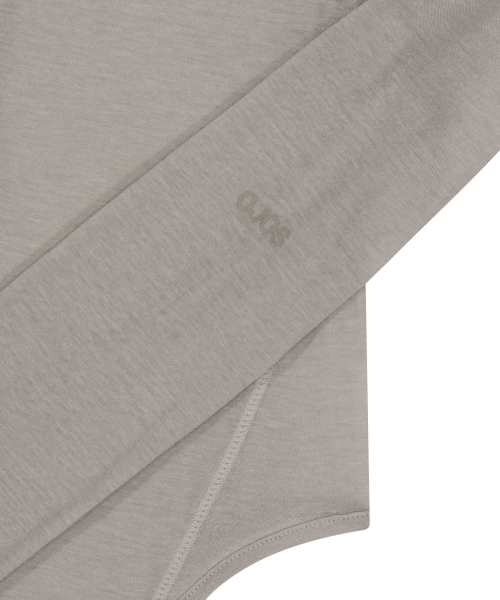 Curved Cut Layered Tee / Beige