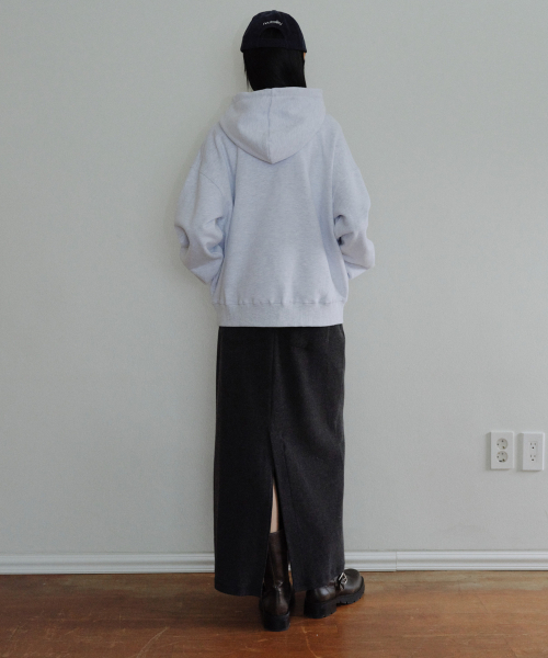 [CORE] DRAWSTRING SWEAT SKIRT - DARK GREY