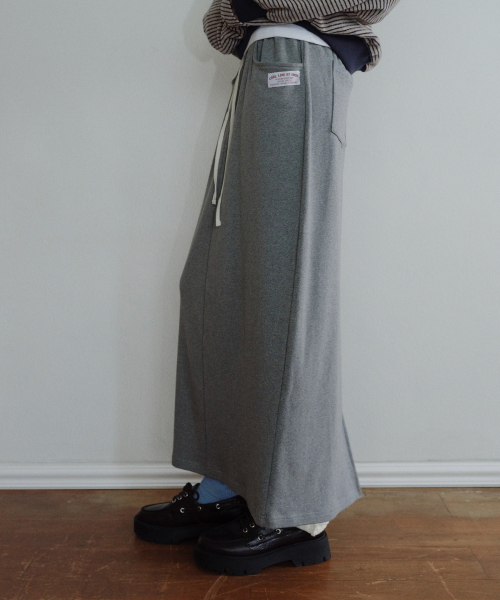 [CORE] DRAWSTRING SWEAT SKIRT - GREY