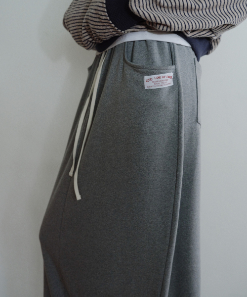 [CORE] DRAWSTRING SWEAT SKIRT - GREY